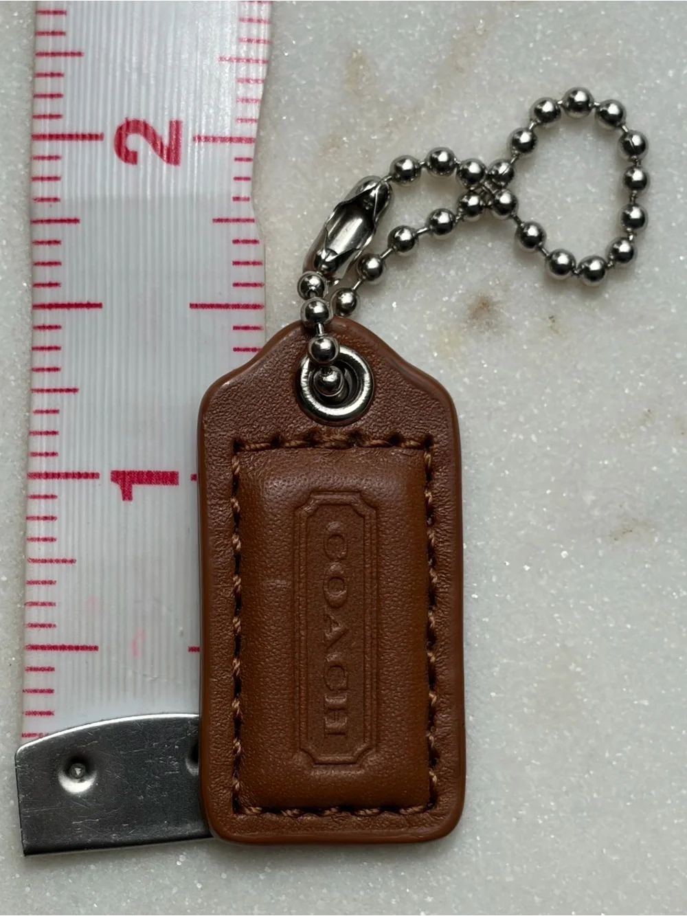 Coach Hangtag Saddle Brown Nickel Replacement